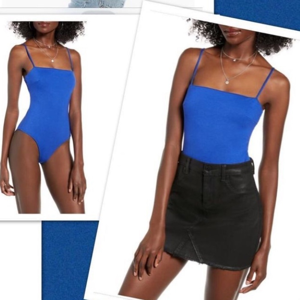 4Sienna royal blue body suit